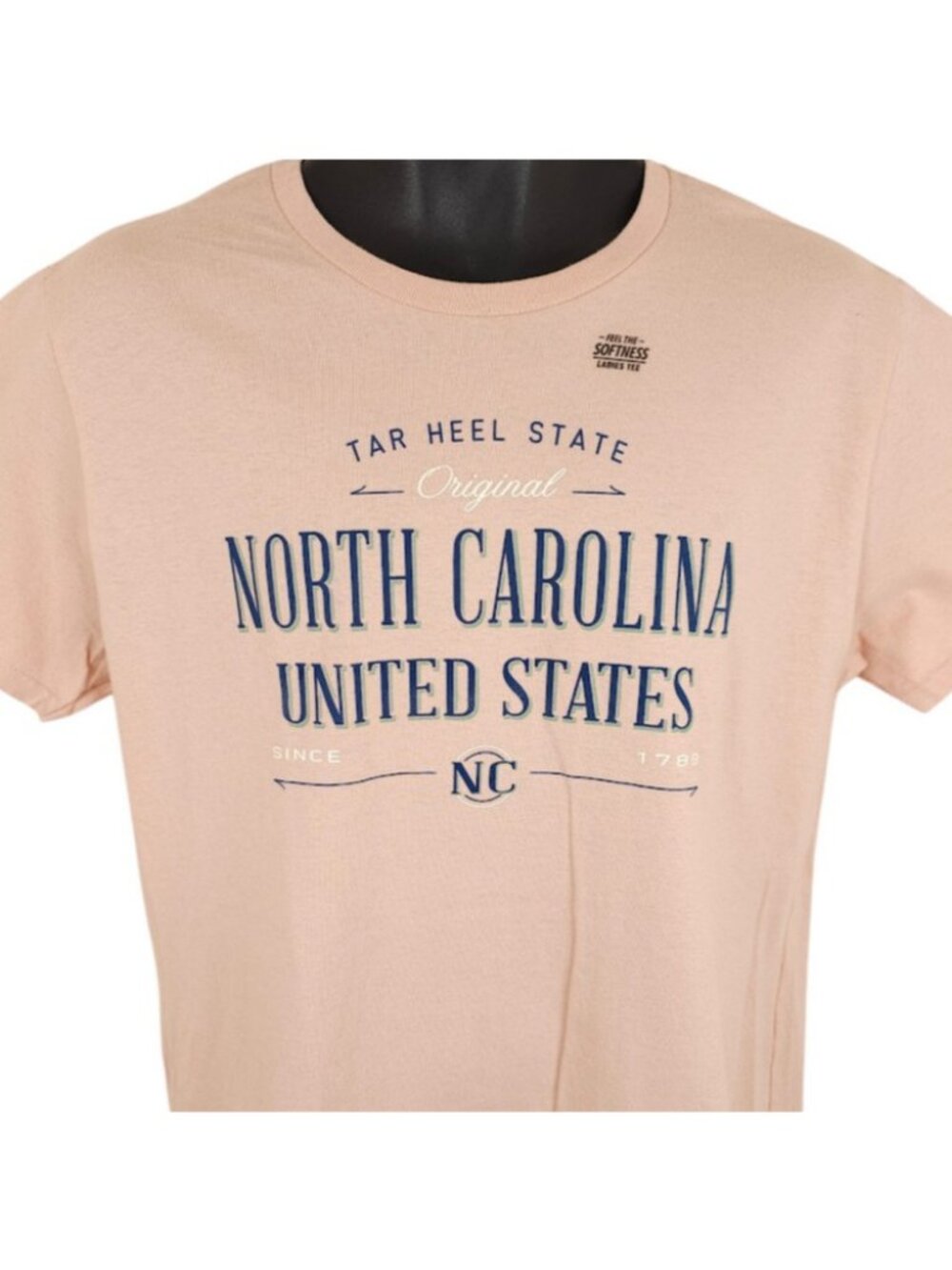 North Carolina T Shirt Womens Size XL Peach Tar Heel State Travel Destination